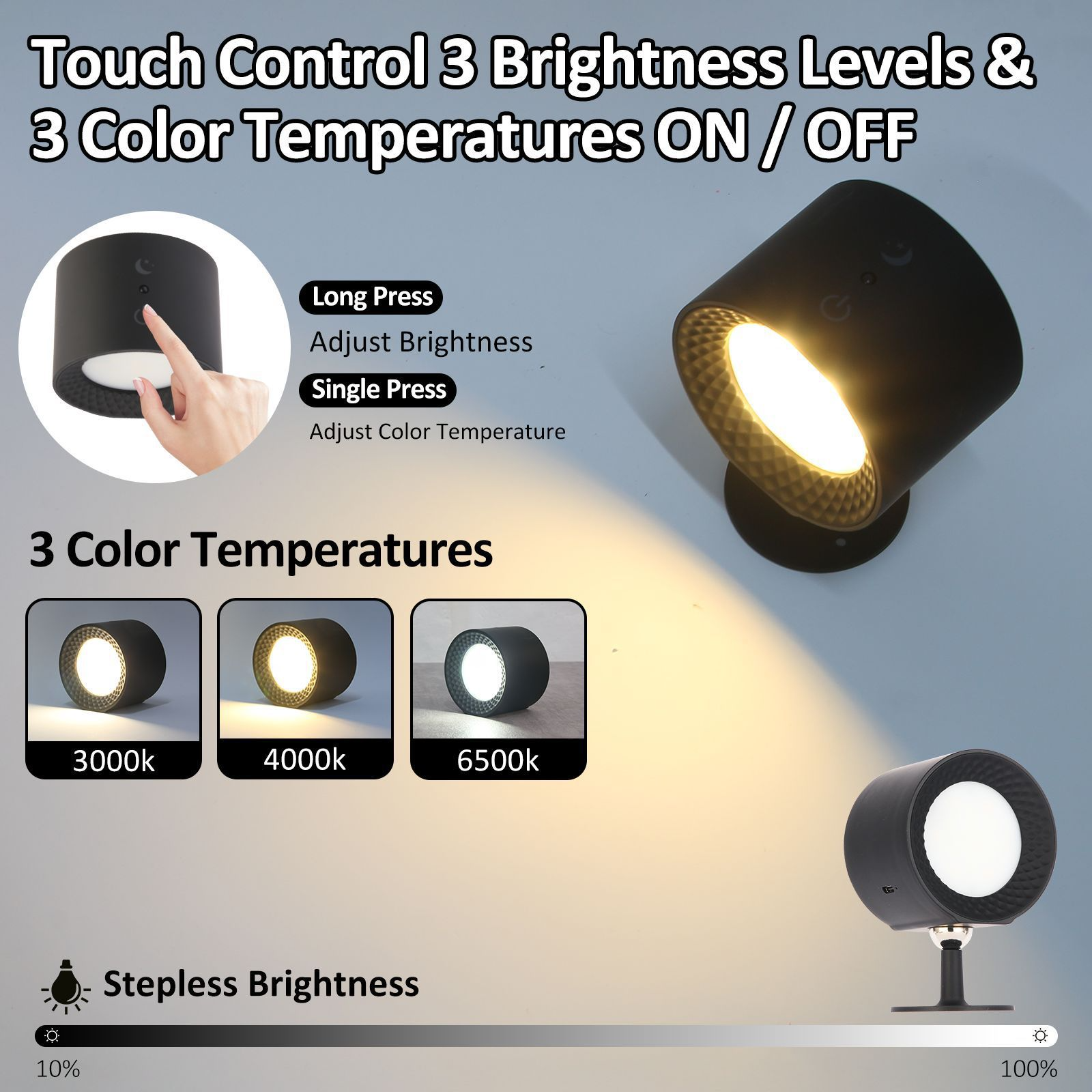 DualGlow Magnetic Night Light: Sleek, Eye-Friendly Illumination