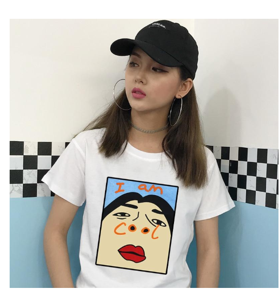 Chic Plus Cartoon Spring Tops