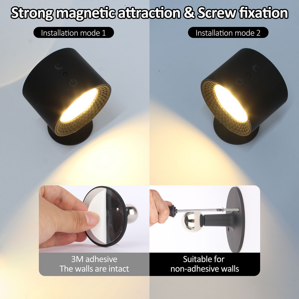 DualGlow Magnetic Night Light: Sleek, Eye-Friendly Illumination