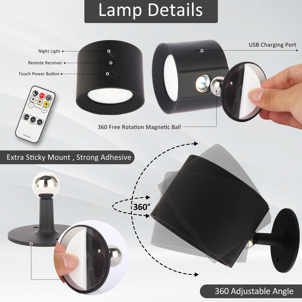 DualGlow Magnetic Night Light: Sleek, Eye-Friendly Illumination