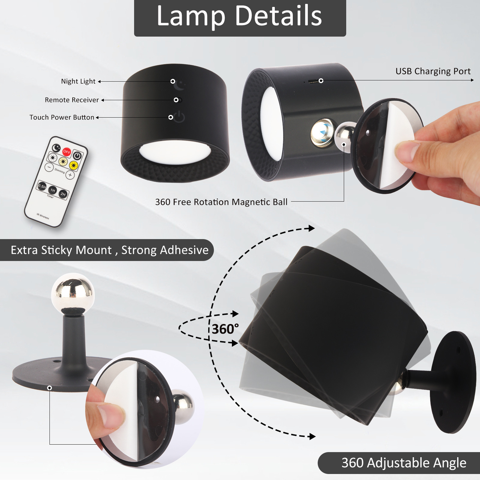 DualGlow Magnetic Night Light: Sleek, Eye-Friendly Illumination