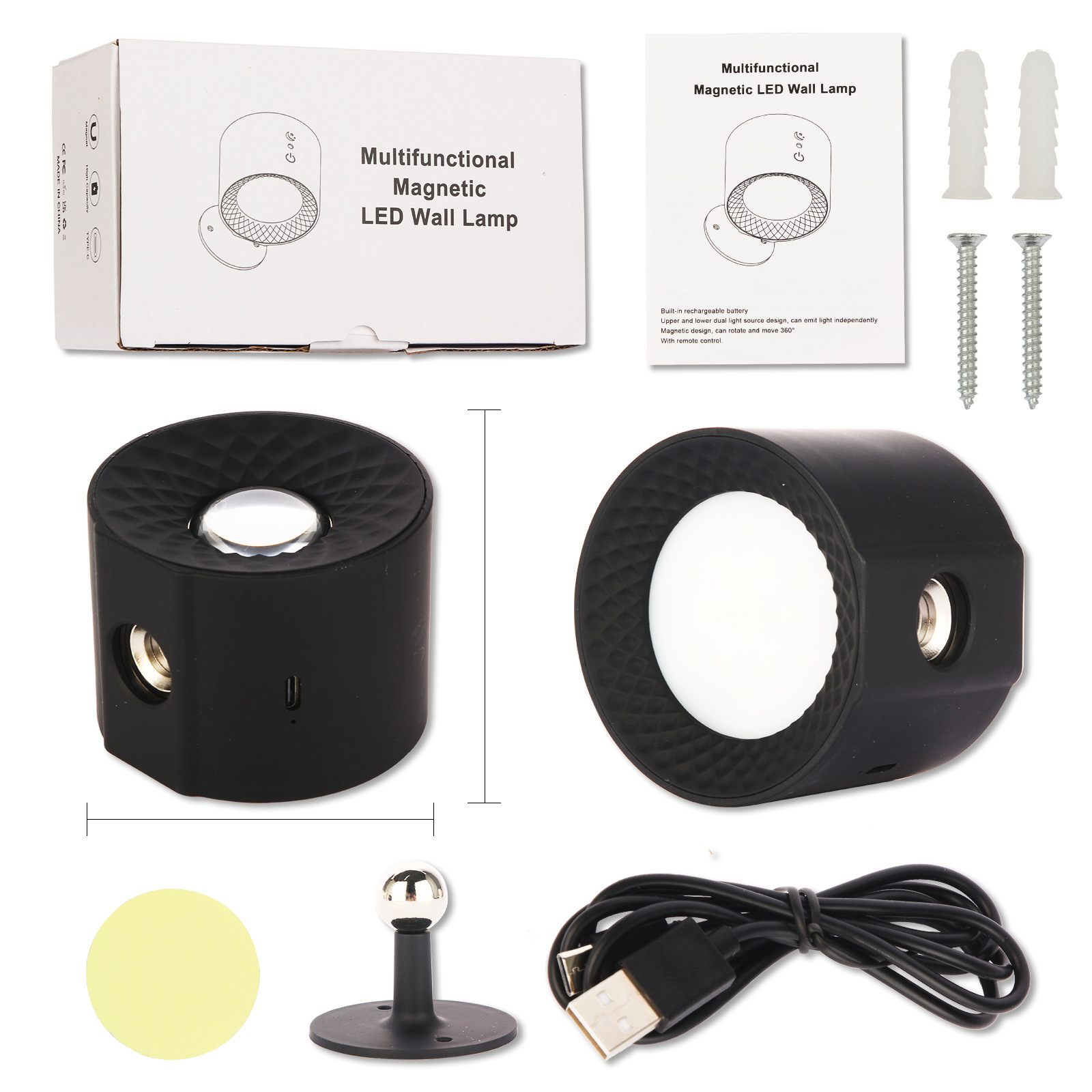 DualGlow Magnetic Night Light: Sleek, Eye-Friendly Illumination