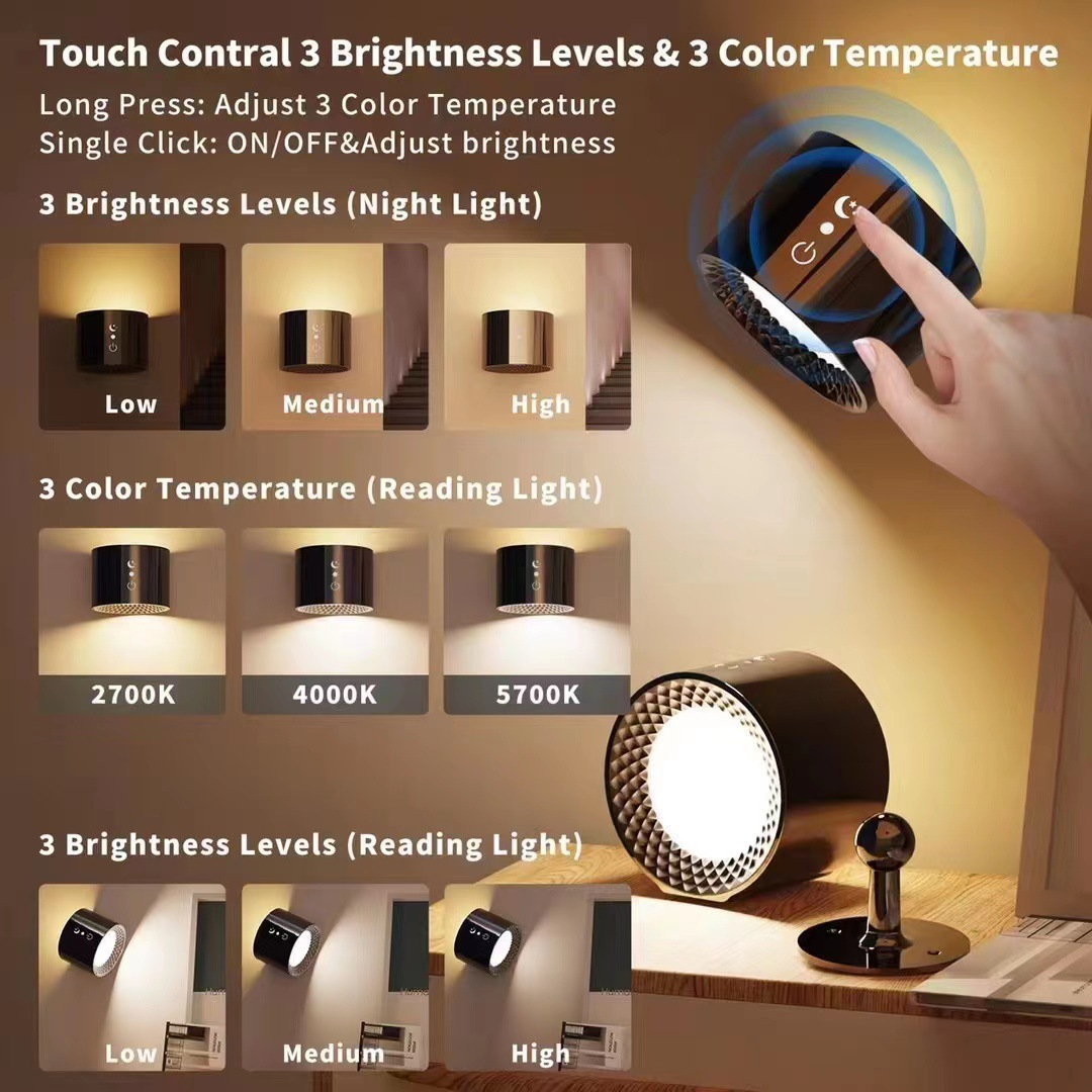 DualGlow Magnetic Night Light: Sleek, Eye-Friendly Illumination
